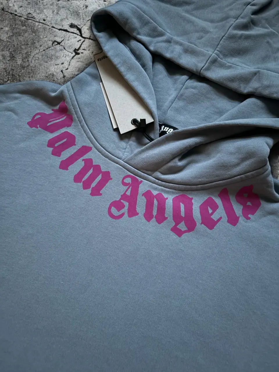 Palm Angels Neck Logo Printed Hoodie
