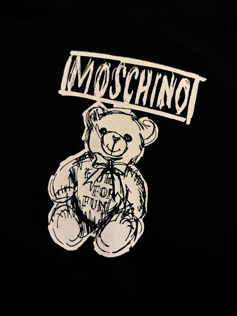 Moschino Drawstring Teddy Bear Hoodie