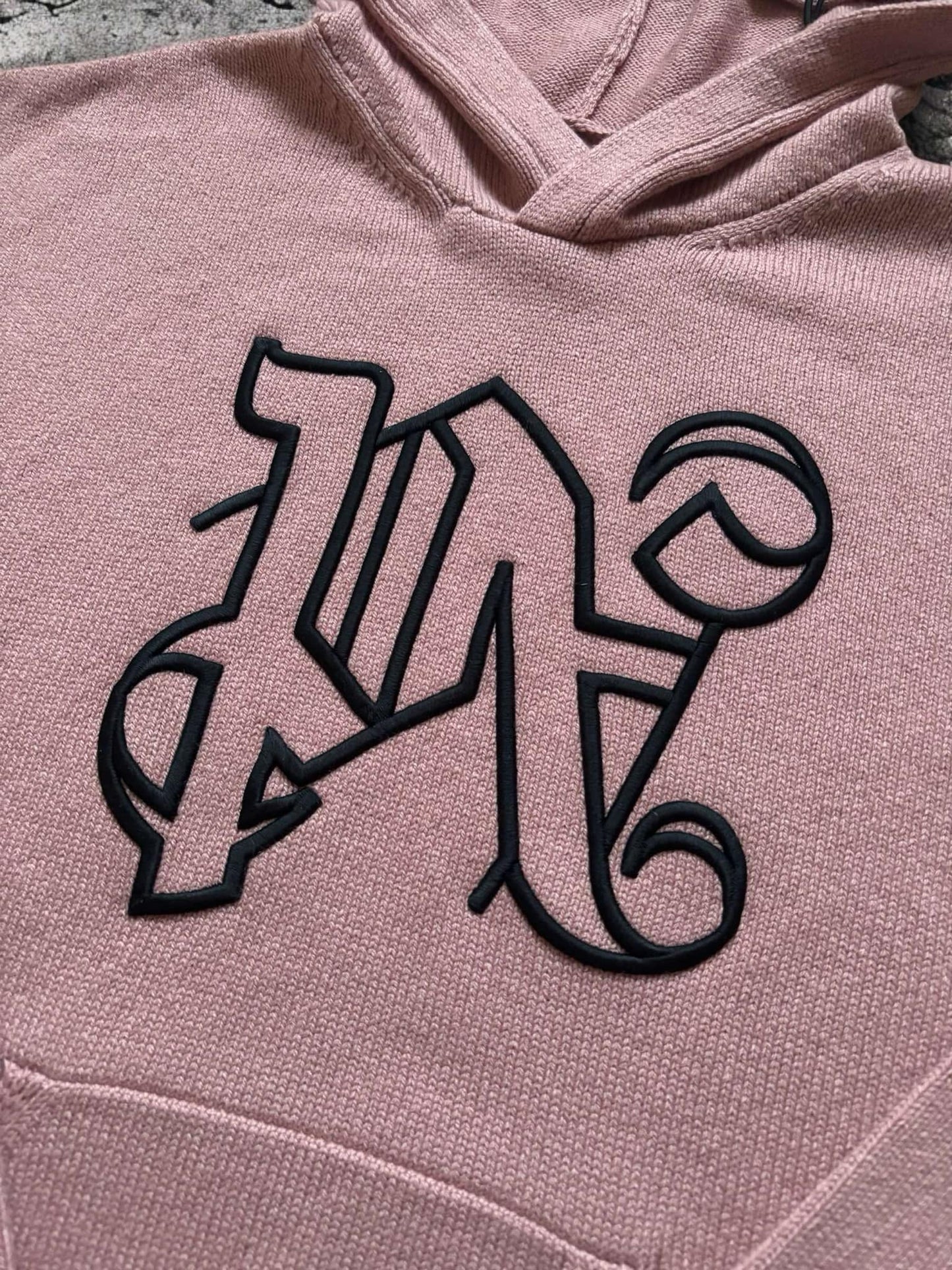 Palm Angels Monogram Knitted Hoodie