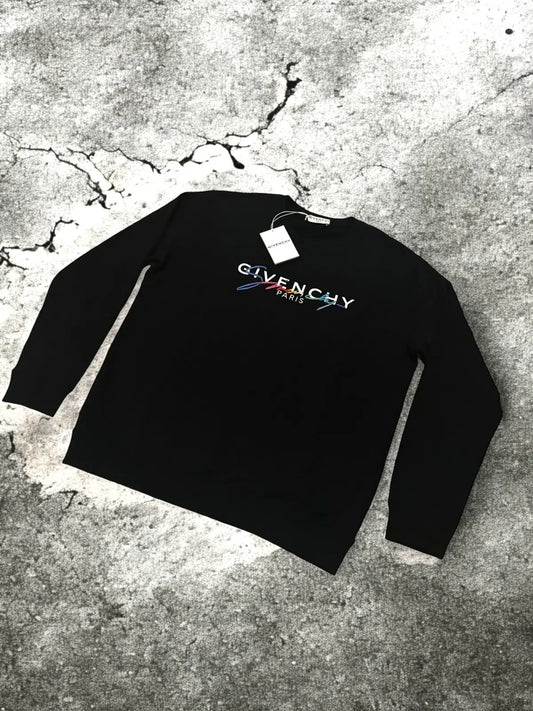 Givenchy Rainbow Signature Logo Sweatshirt Black