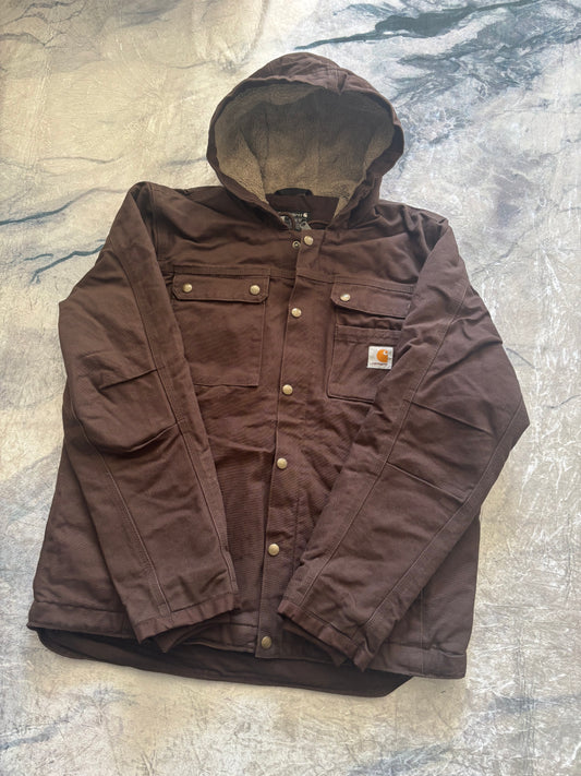 Carhartt Sherpa-Lined Hooded Snap Jacket