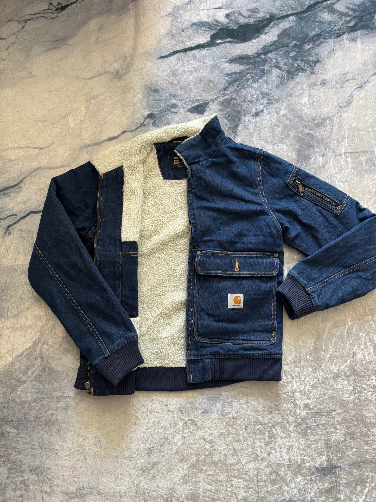 Carhartt Sherpa-Lined Denim Jacket