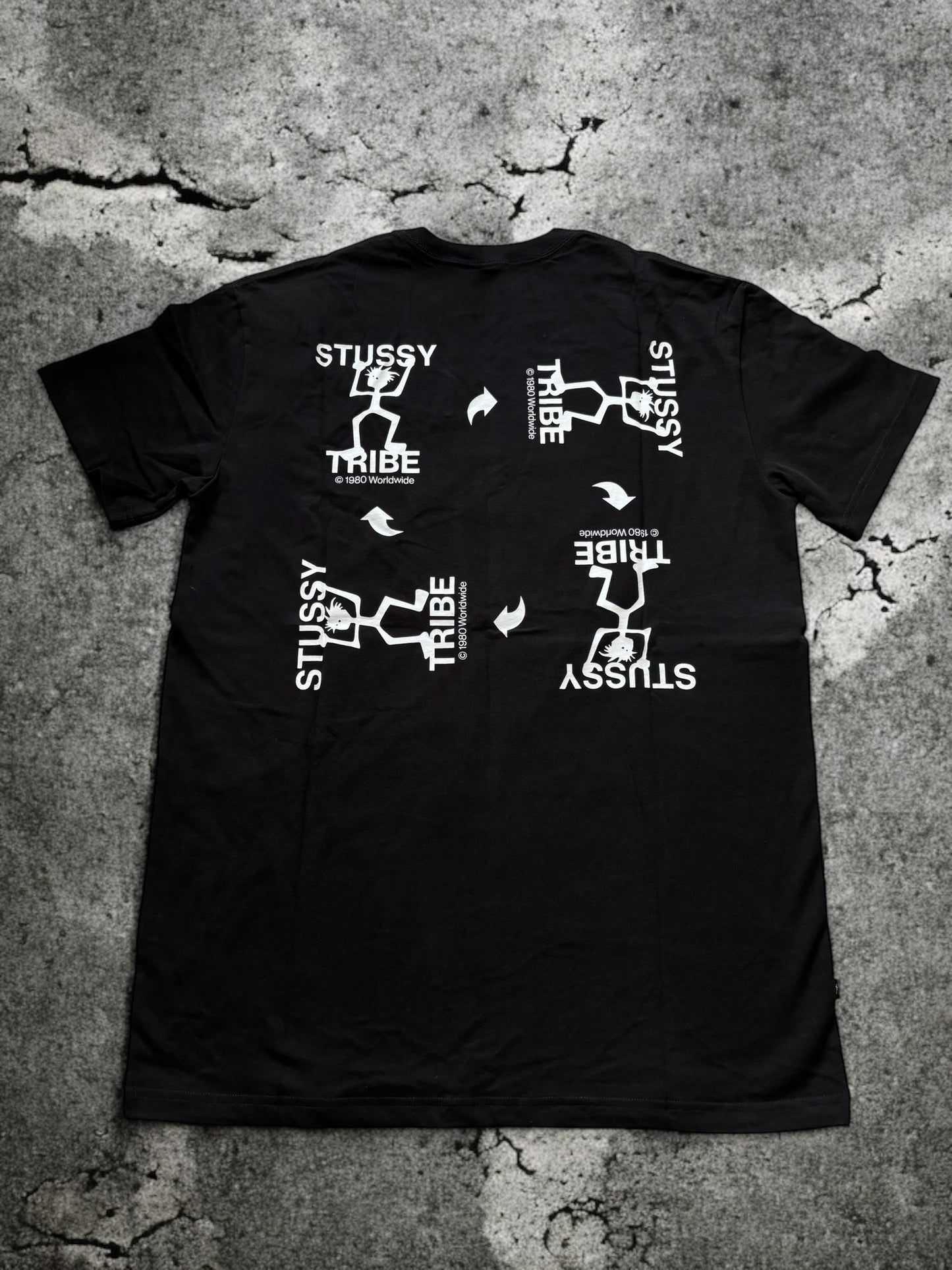 Stussy Tribe Warrior T-Shirt Sort