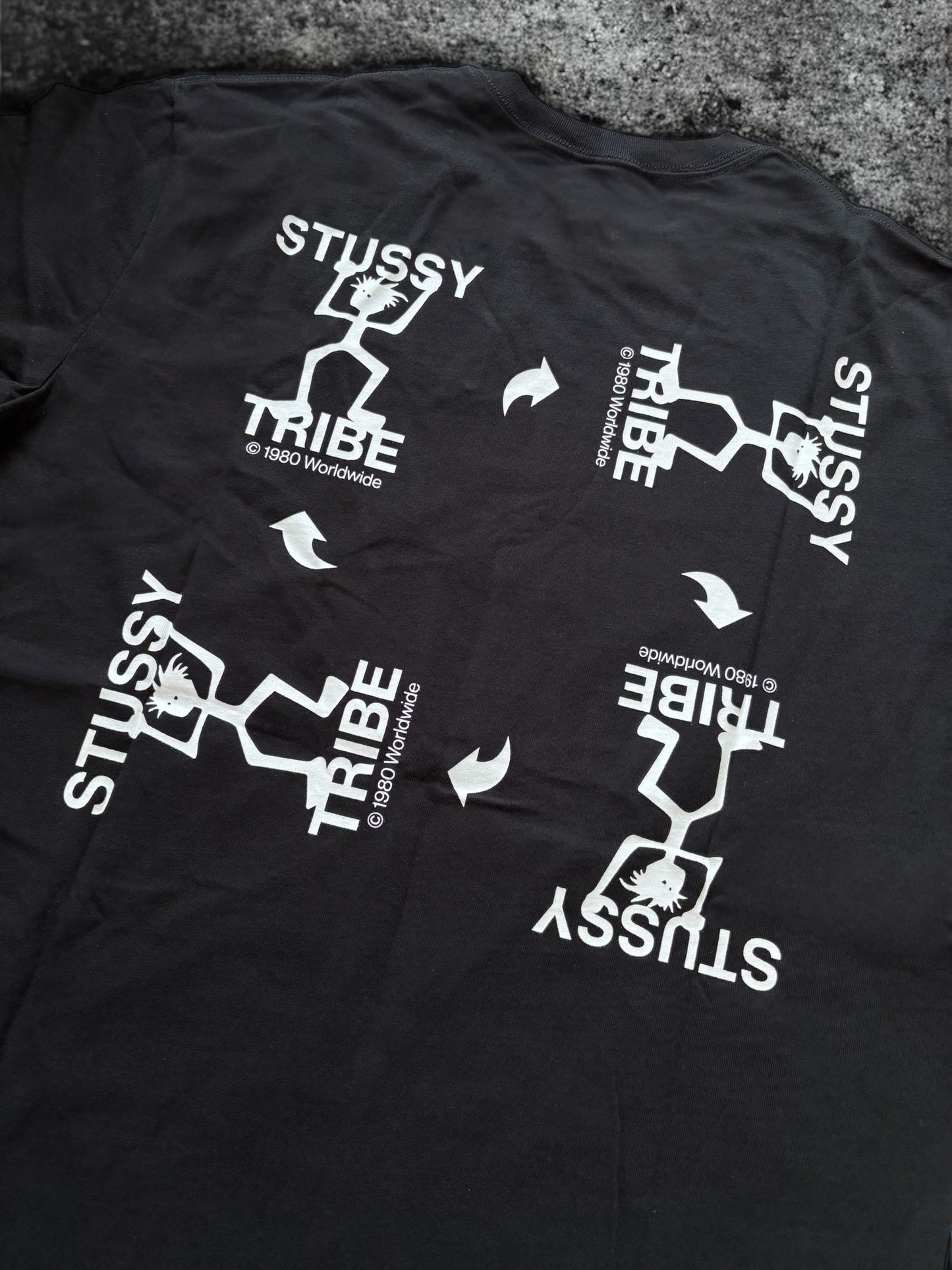 Stussy Tribe Warrior T-Shirt Sort