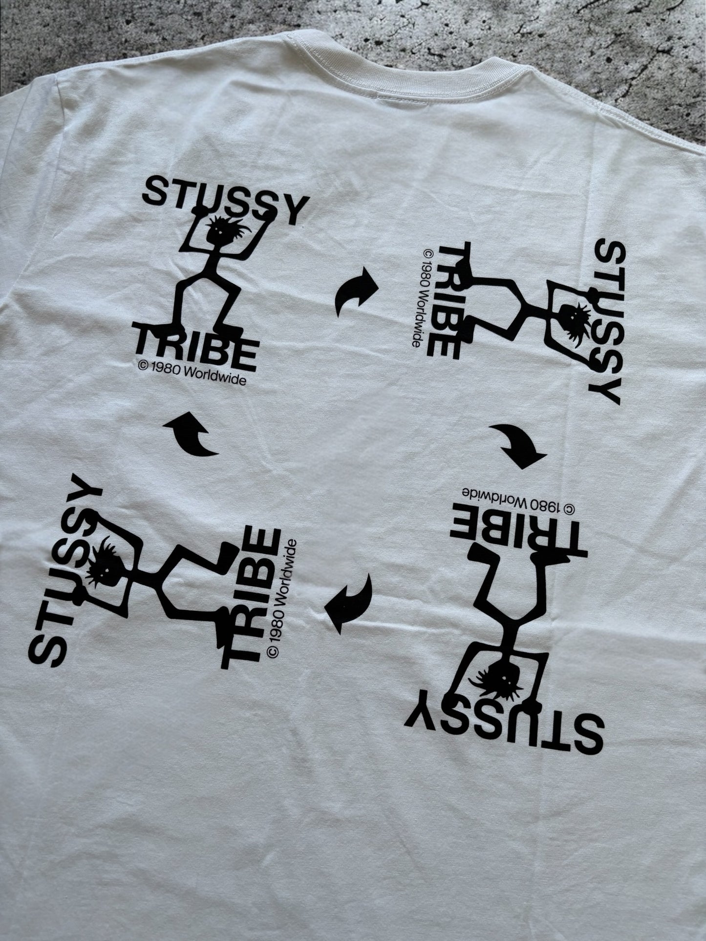 Stussy Tribe Warrior T-Shirt Hvid