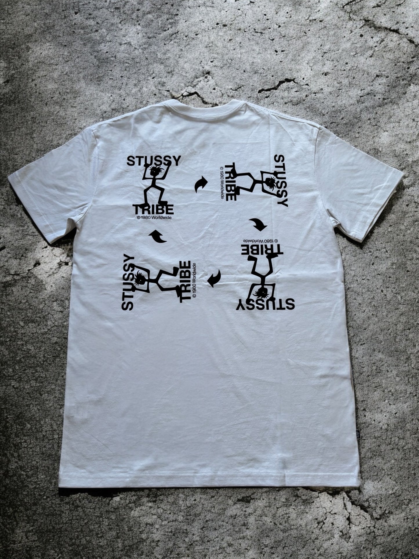 Stussy Tribe Warrior T-Shirt Hvid