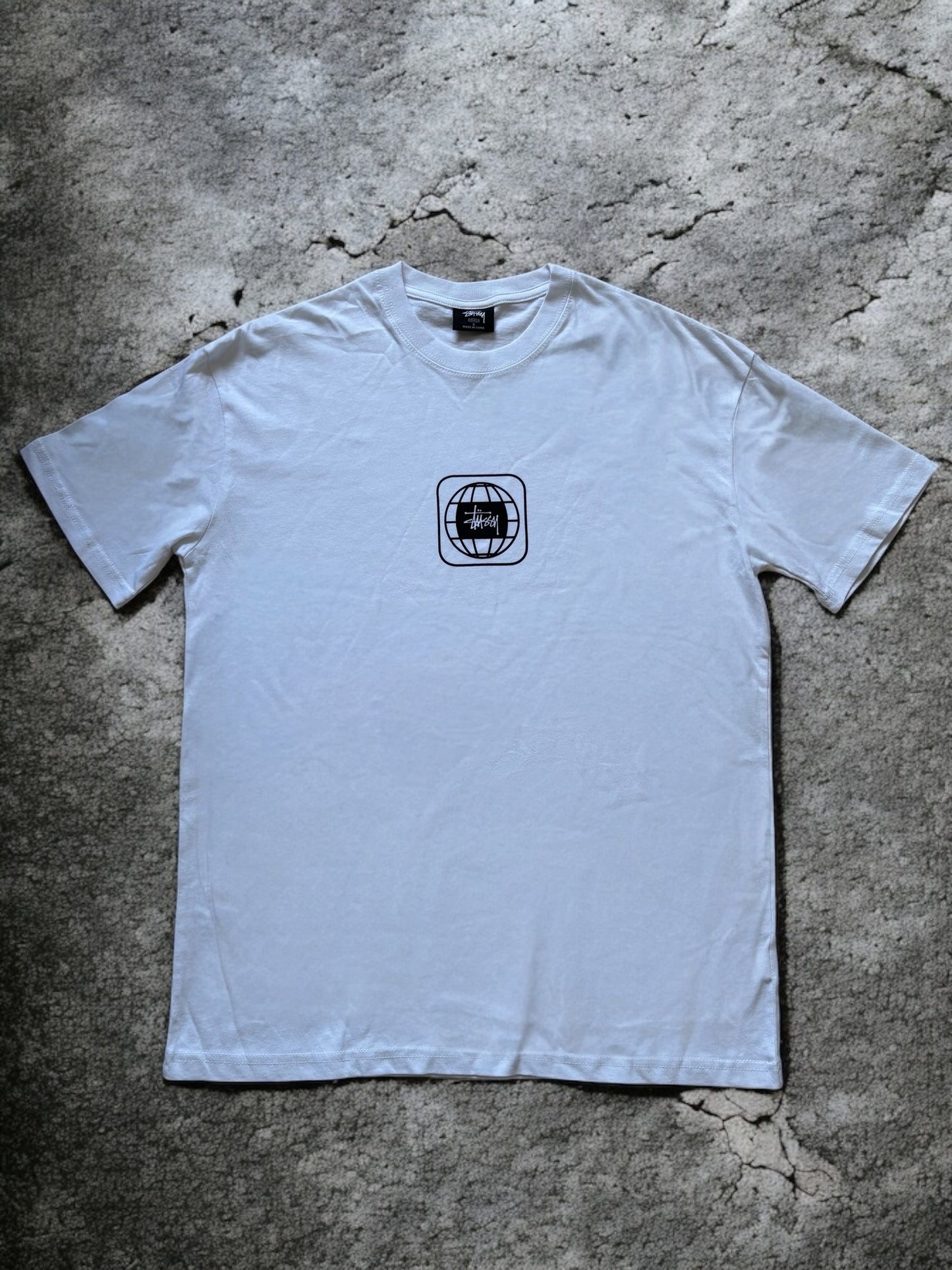 Stüssy Globe T-Shirt Hvid