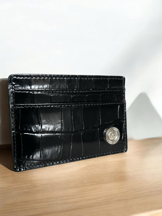 The Versace Grained Leather Medusa Wallet