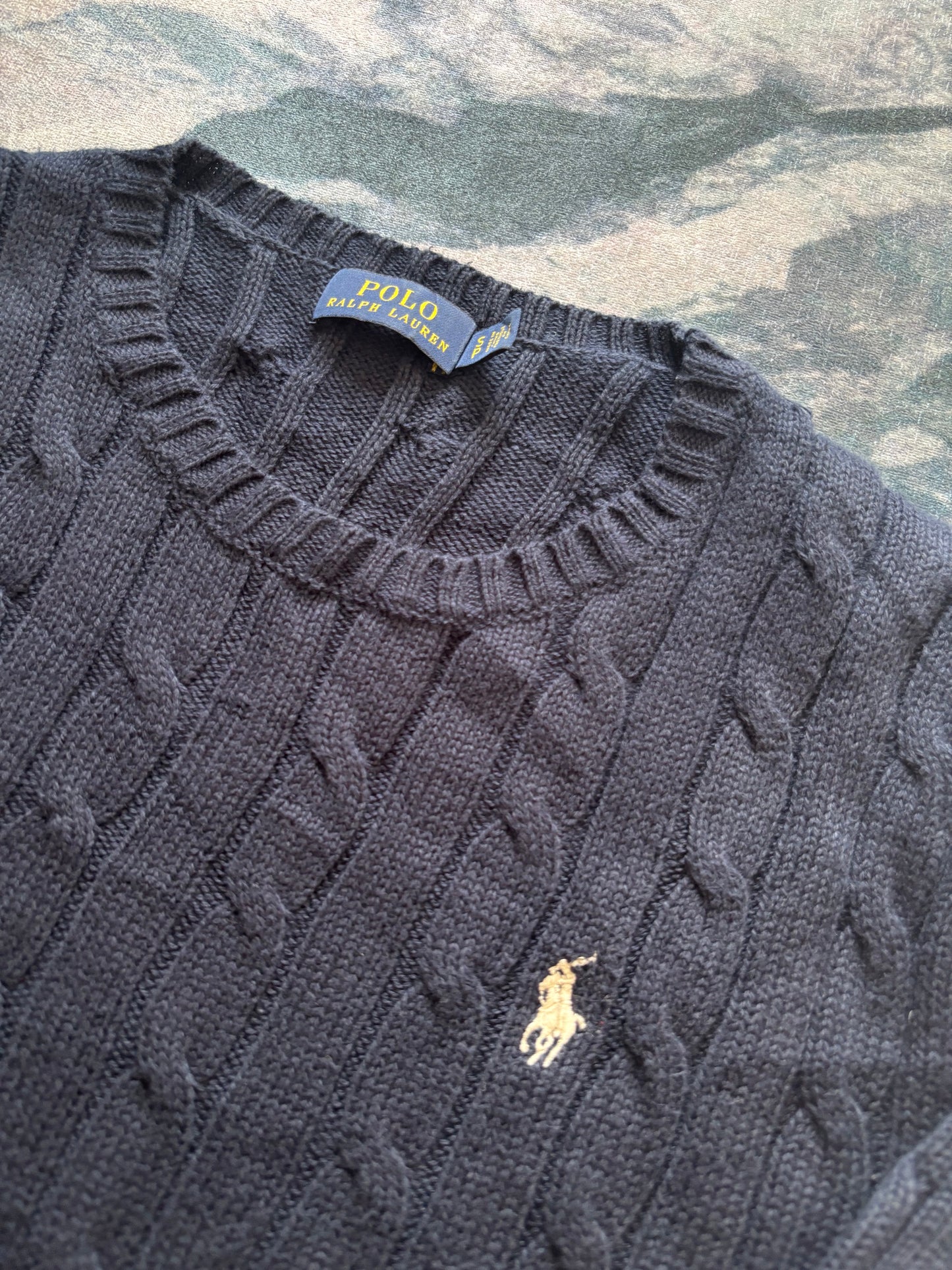 Polo Ralph Lauren Vintage Cable Knit Sweater