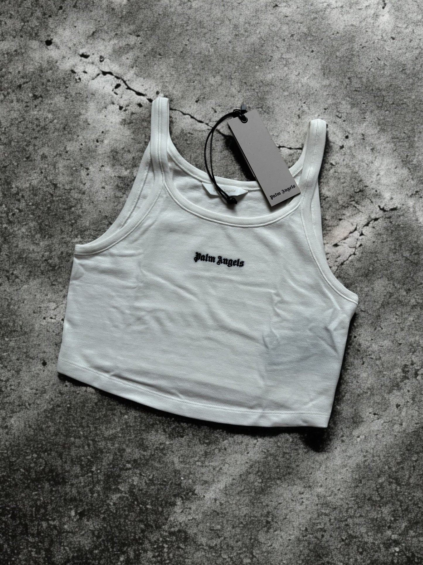 Palm Angels Embroidered Logo Crop Top